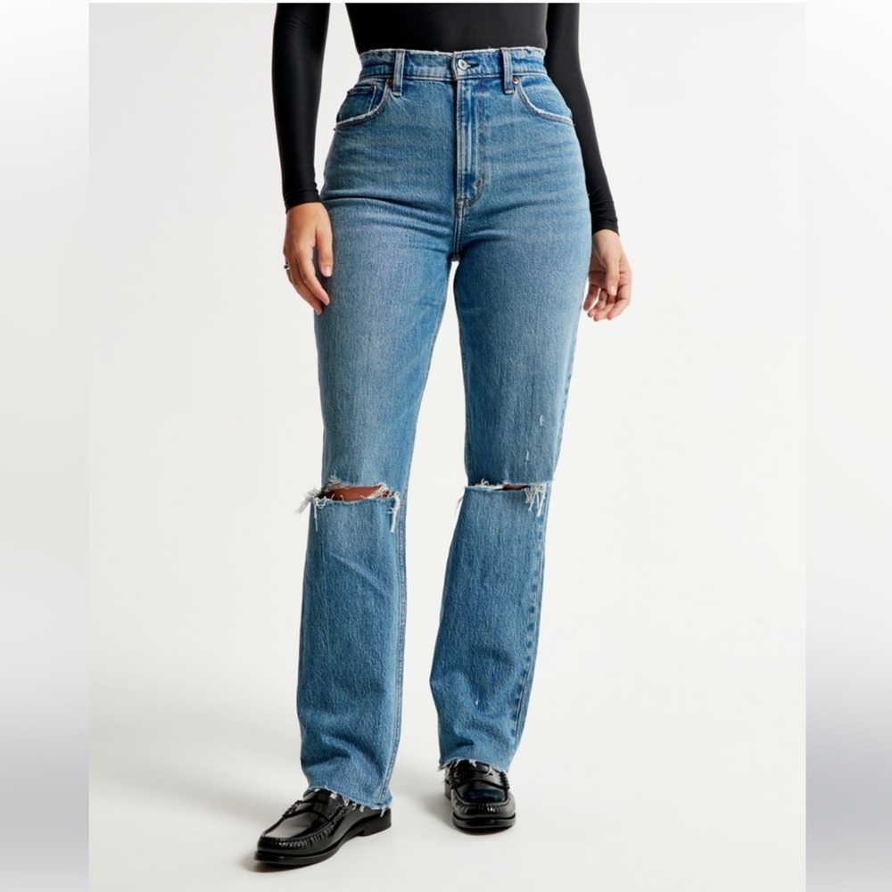 Abercrombie jeans, curve love, straight